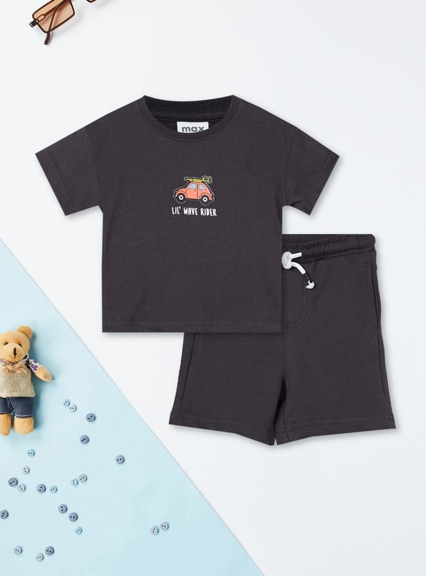 Boys Printed Shorts Set