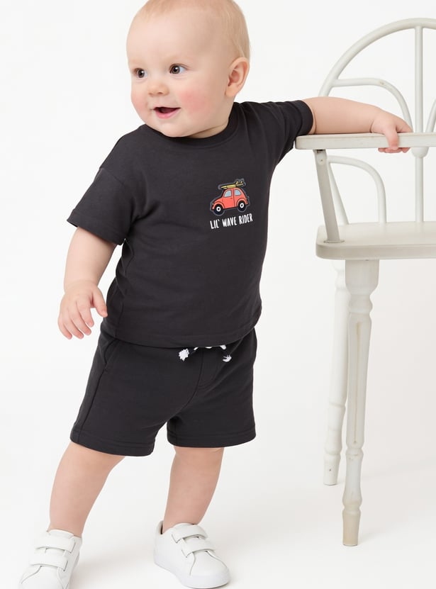 Boys Printed Shorts Set