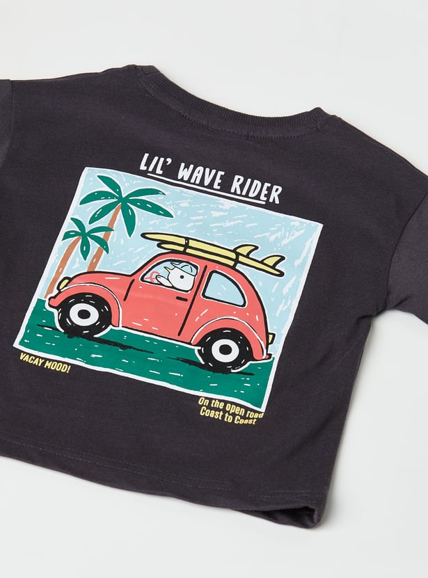 Boys Printed Shorts Set