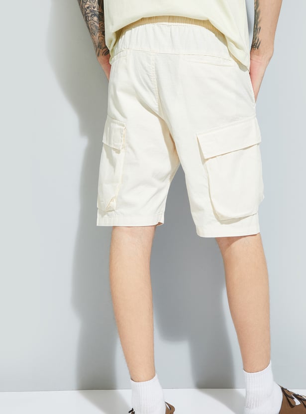 URB_N Men Solid Cargo Shorts
