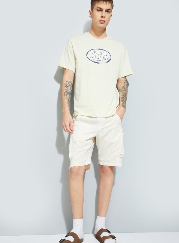 URB_N Men Solid Cargo Shorts