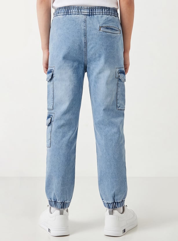 Boys Washed Cargo Joggers