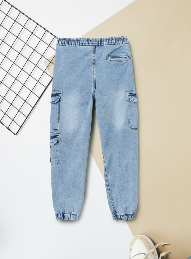 Boys Washed Cargo Joggers