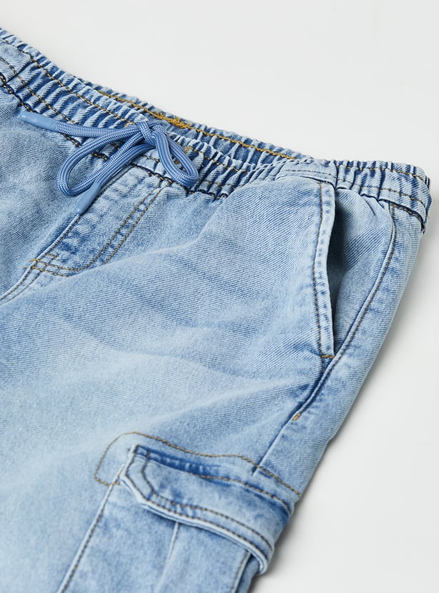 Boys Washed Cargo Joggers