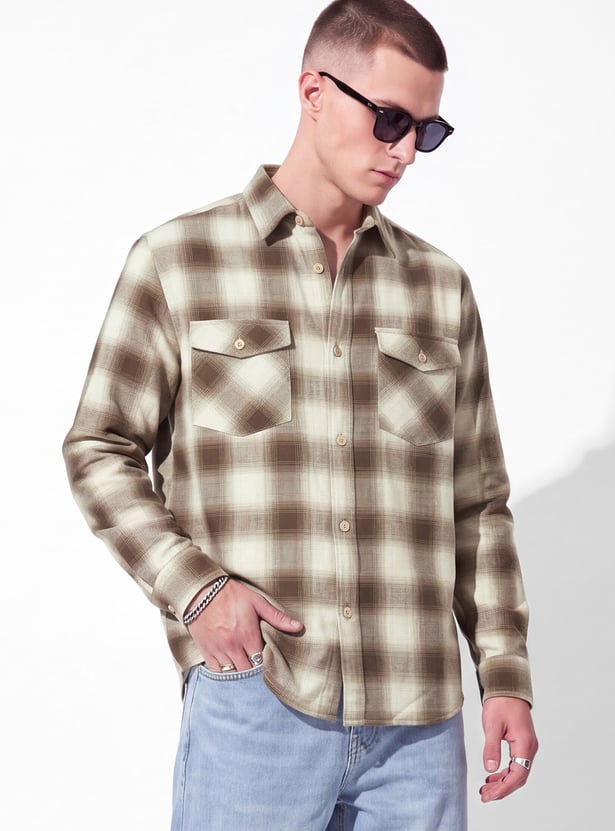 URB_N Men Checked Shirt