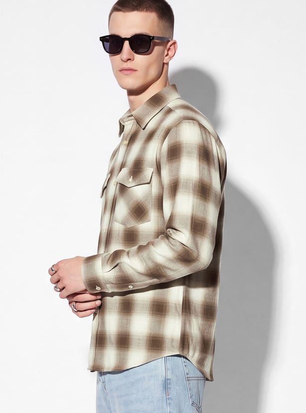 URB_N Men Checked Shirt