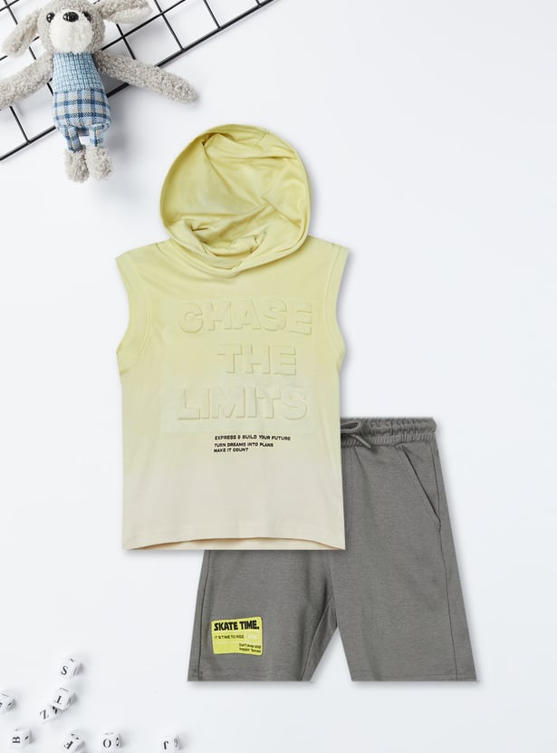 Boys Ombre Shorts Set
