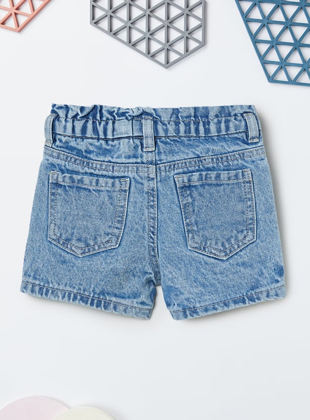 Girls Embroidered Shorts Set