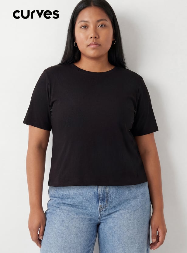 Women Textured T-shirt