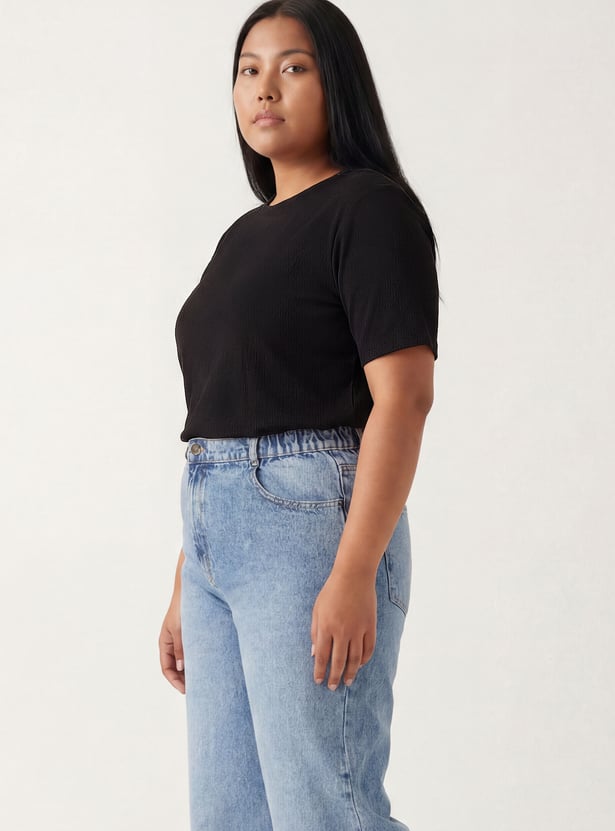 Women Textured T-shirt