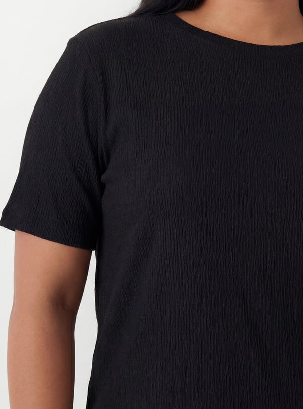 Women Textured T-shirt