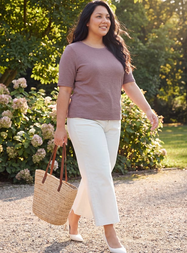 Women Textured T-shirt