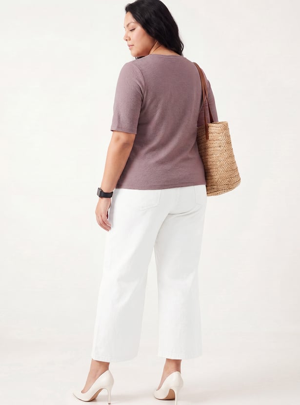 Women Textured T-shirt