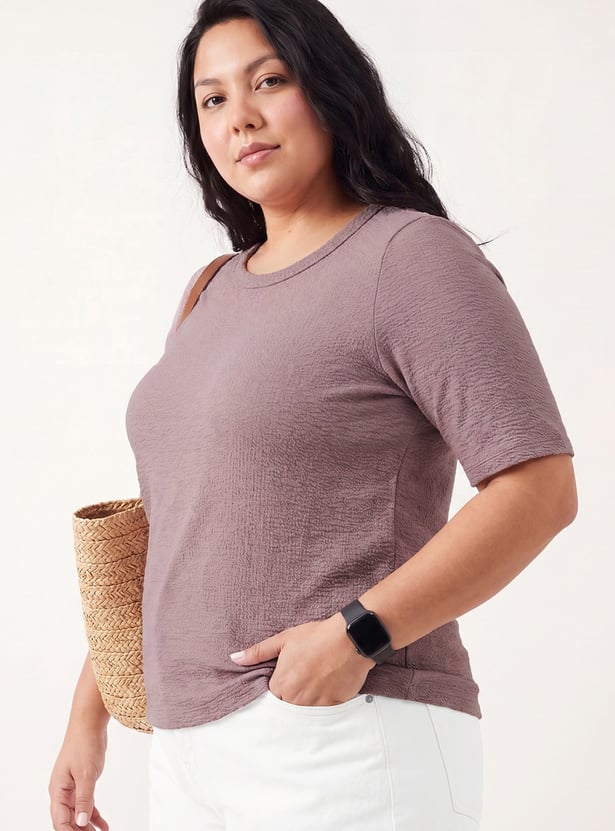 Women Textured T-shirt