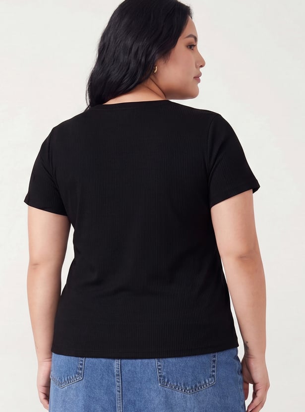 Women Ribbed T-shirt