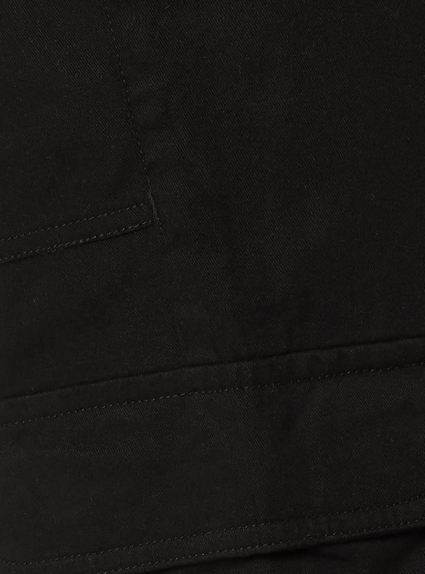 Women Solid Cargo Jeans