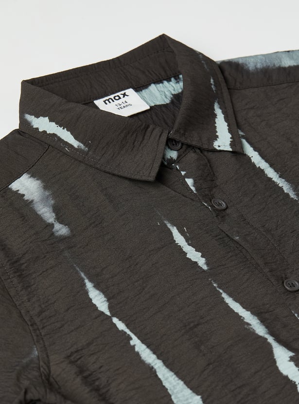 Boys Printed Regular Fit Shirt