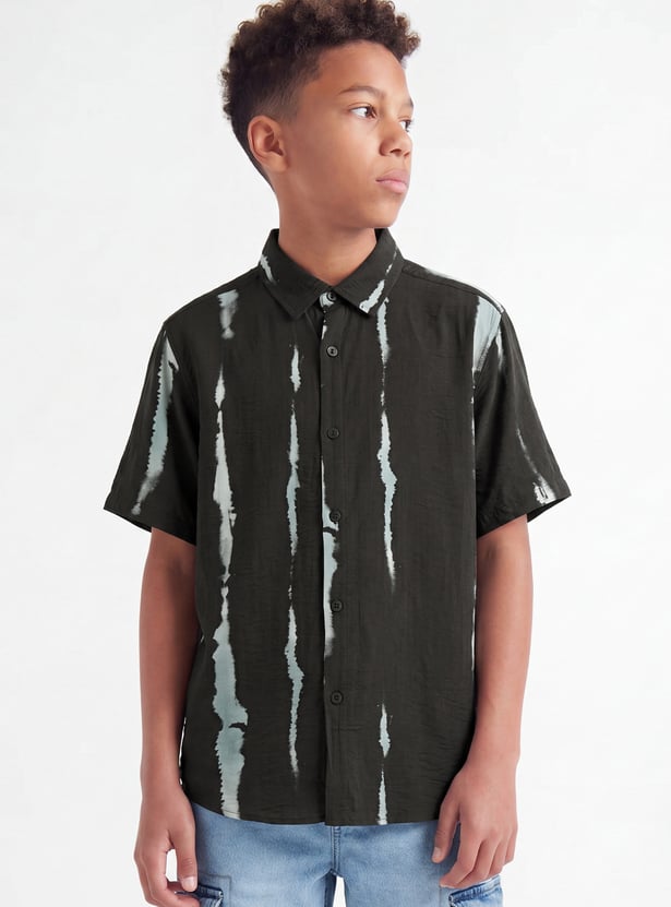 Boys Printed Regular Fit Shirt