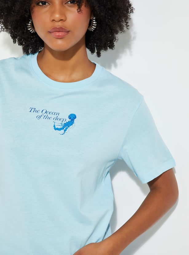 URB_N Women Printed Relaxed Fit T-shirt