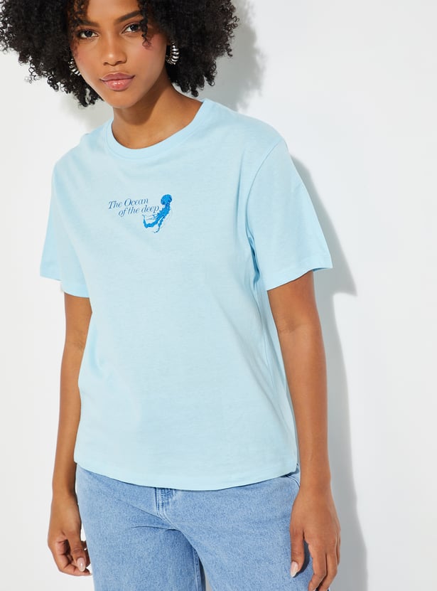 URB_N Women Printed Relaxed Fit T-shirt