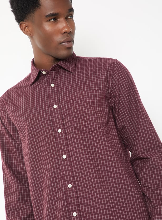 Men Checked Regular Fit Shirt