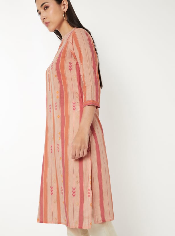 Women Striped Straight Kurta