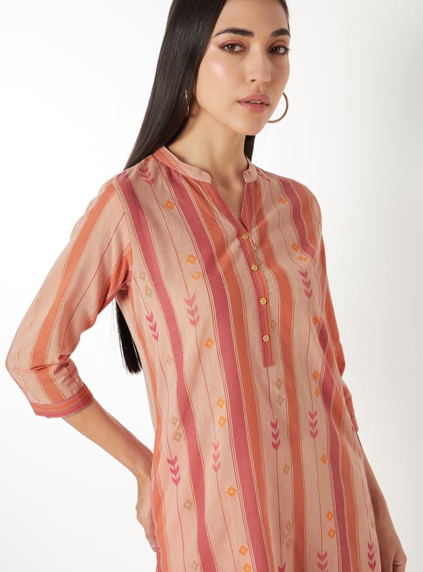 Women Striped Straight Kurta