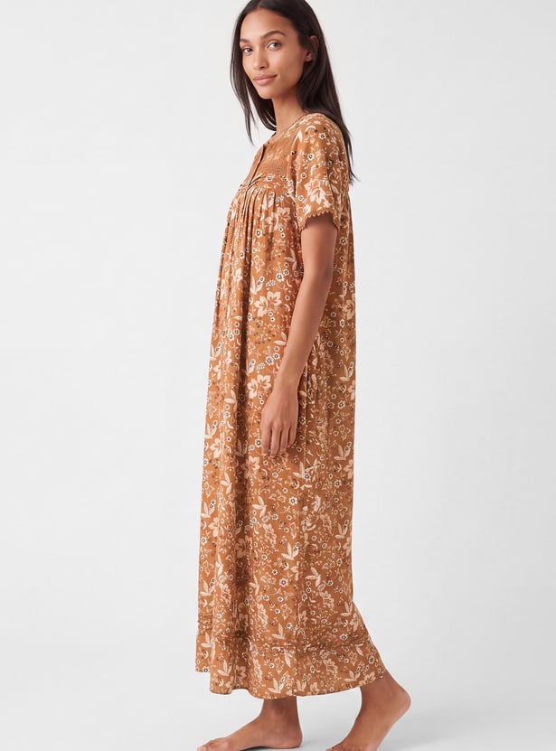 Women Floral Print Nightgown