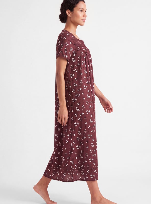 Women Floral Print Nightgown