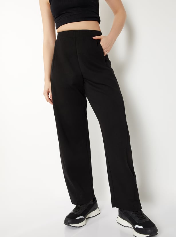 Women Solid Track Pants
