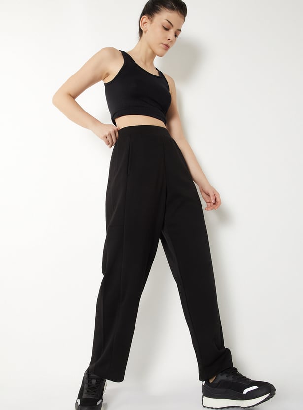 Women Solid Track Pants