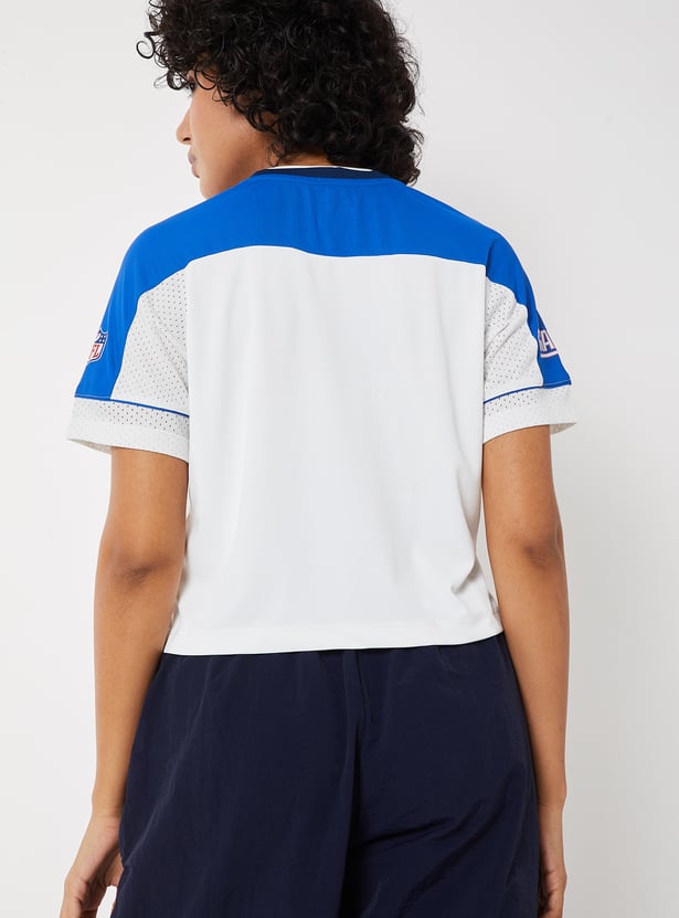 Women NFL Placement Print Sports Crop T-shirt