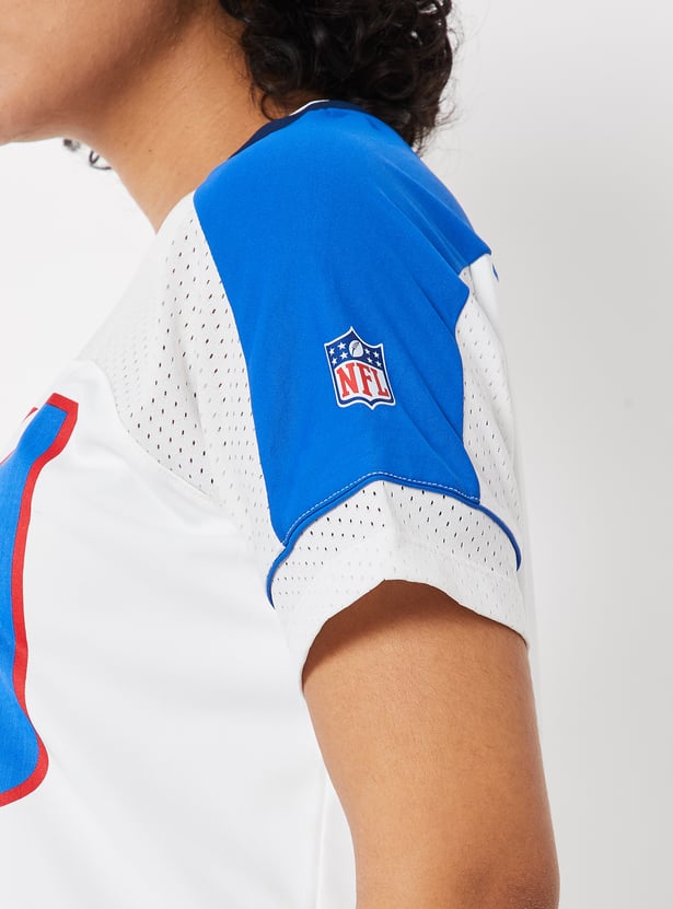 Women NFL Placement Print Sports Crop T-shirt