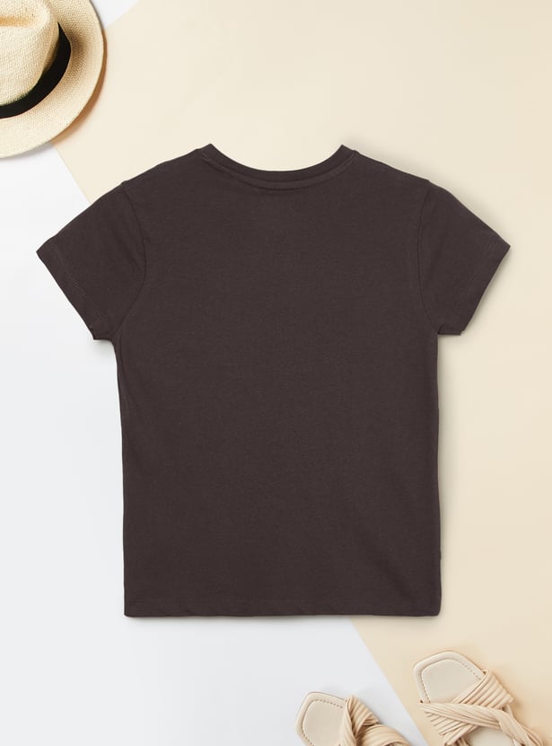 Girls Bunny Printed T-shirt