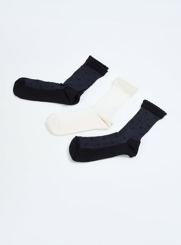 Women Assorted Crew Length Socks - Pack of 3
