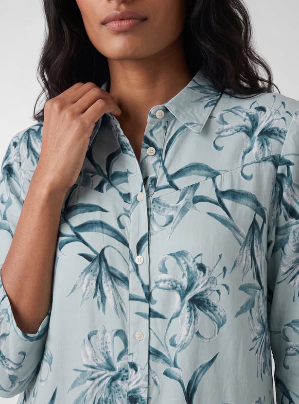 Women Floral Print Straight Kurta Set