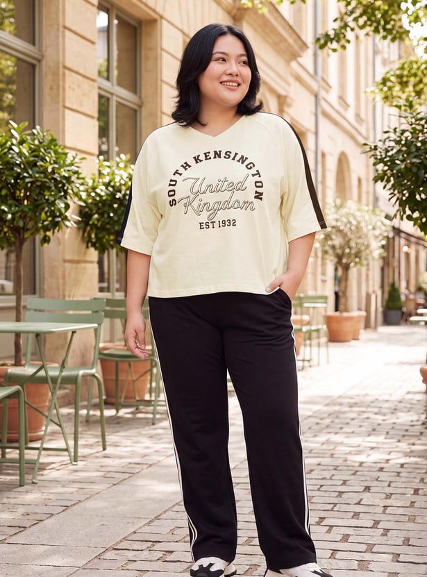 Women Printed Boxy Fit Sports T-shirt