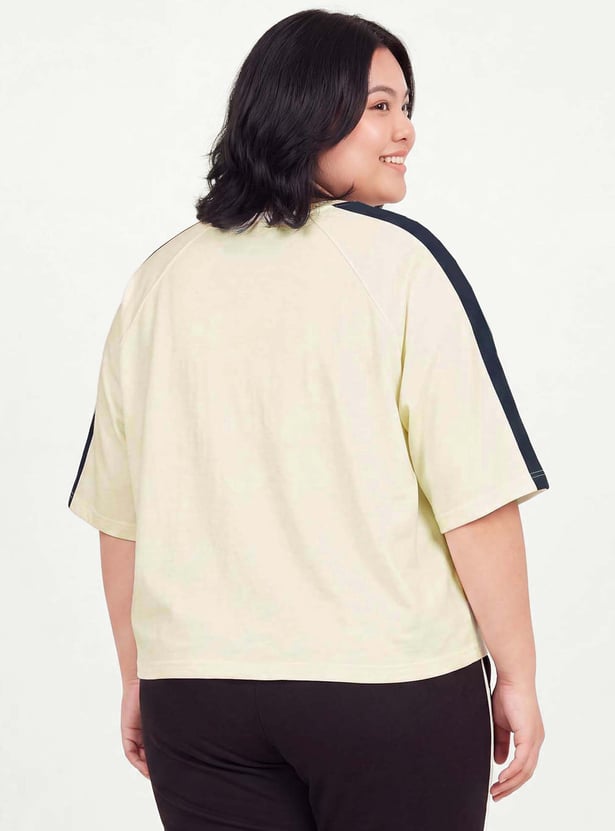 Women Printed Boxy Fit Sports T-shirt