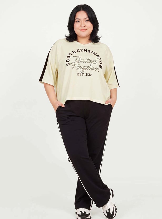 Women Printed Boxy Fit Sports T-shirt