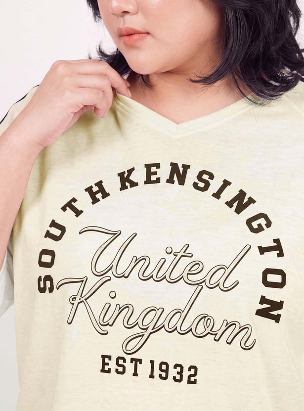 Women Printed Boxy Fit Sports T-shirt