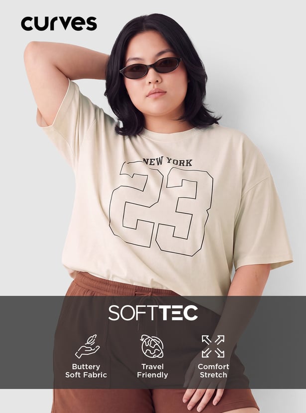Women Printed Boxy T-shirt