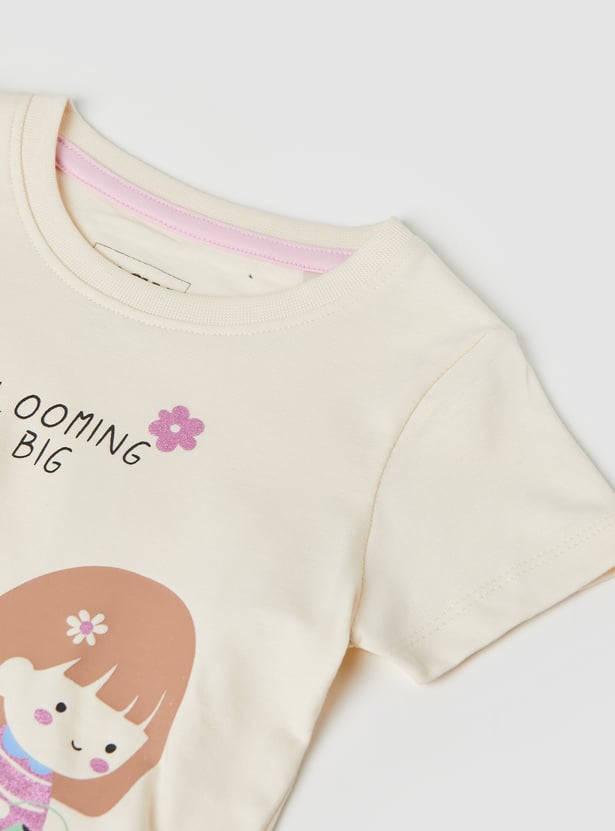 Girls Printed T-shirt - Pack of 3