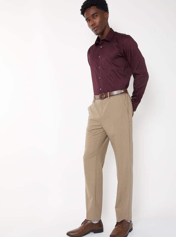 Men Solid Trousers