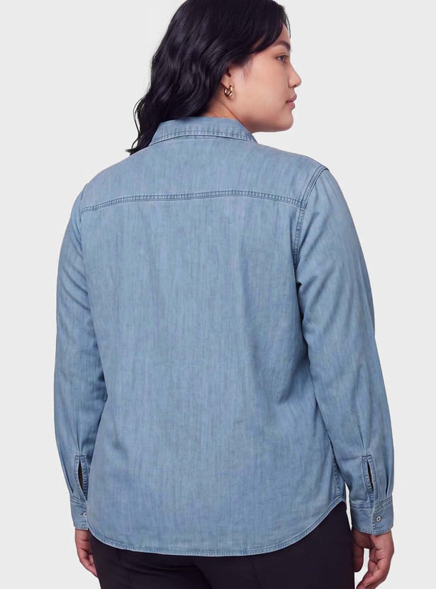 Women Regular Fit Denim Shirt