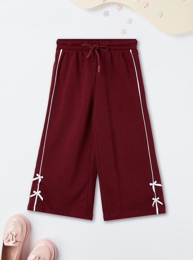 Girls Wide-Leg Track Pants