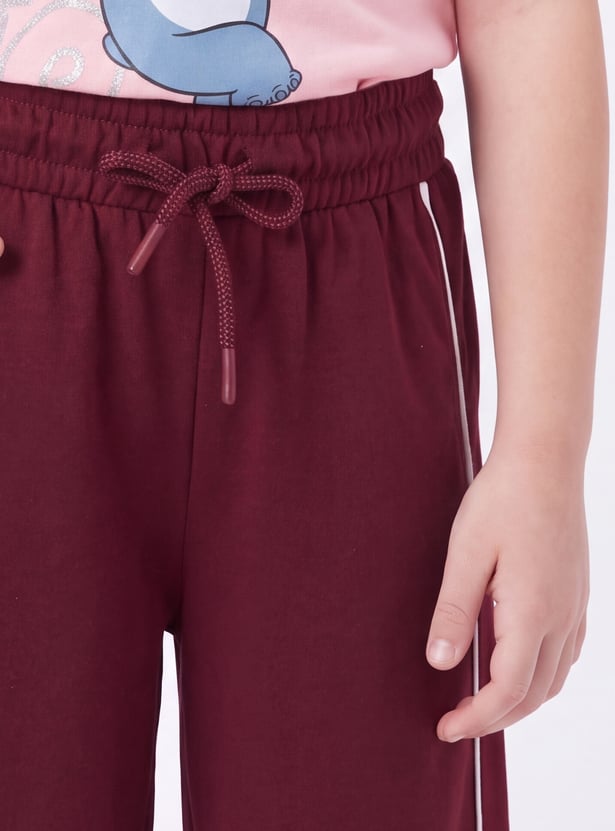 Girls Wide-Leg Track Pants
