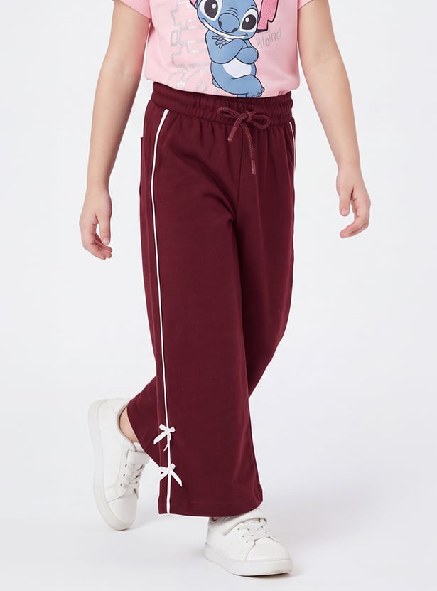 Girls Wide-Leg Track Pants