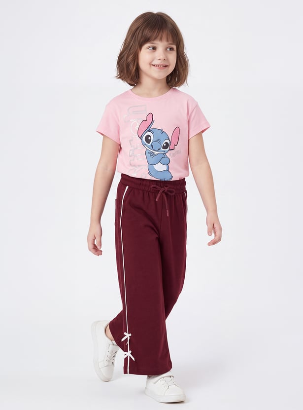 Girls Wide-Leg Track Pants