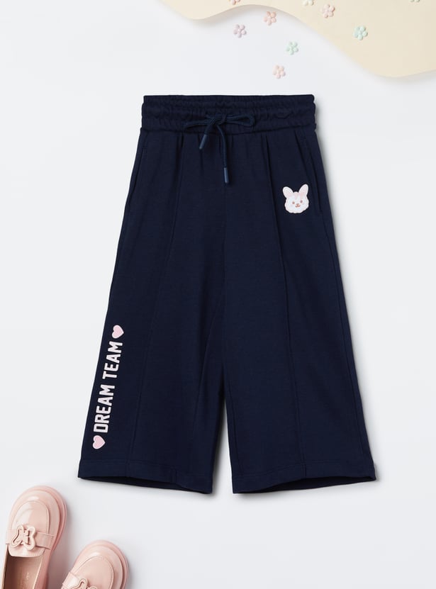 Girls Bunny Applique Joggers