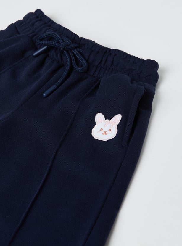 Girls Bunny Applique Joggers
